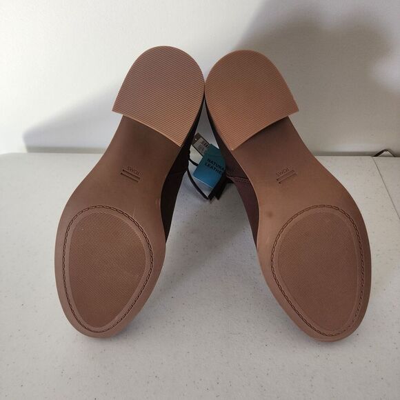 Tom's Evelyn Chestnut Leather Heeled Boots, New, size 11 NWT - Picture 11 of 15